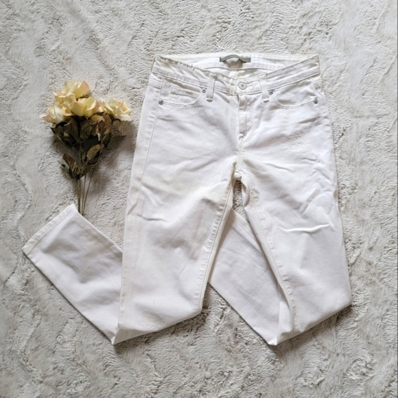 Vince White Cotton Denim Straight Leg Jeans Size 26 - Picture 1 of 14